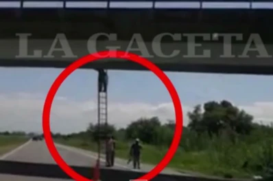 Pintadas peligrosas sobre la autopista Tucumán-Famaillá