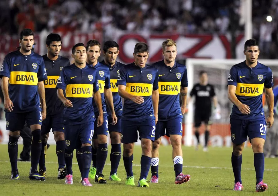 DESOLADOS. Boca necesitaba sólo un gol para pasar a la final, pero falló las chances que tuvo. dyn