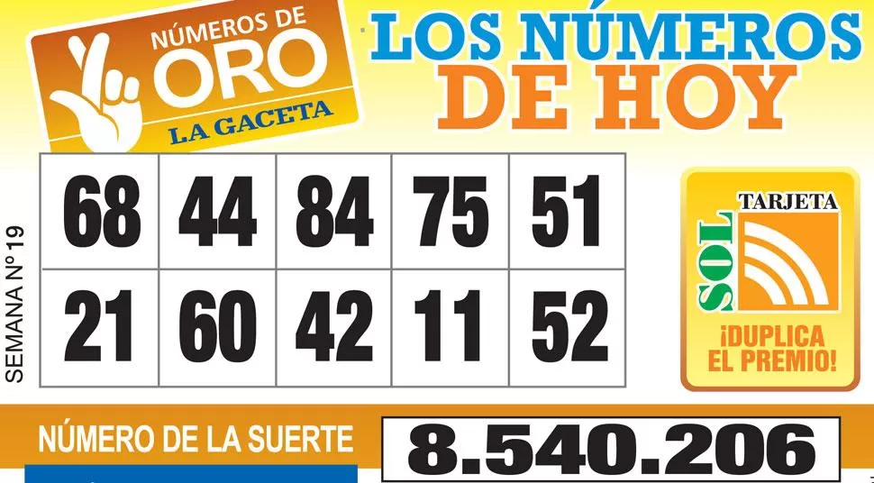 Los Números de Oro de LA GACETA