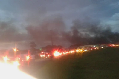 Un corte complicó el tránsito en la ruta 9, a la altura de Los Nogales
