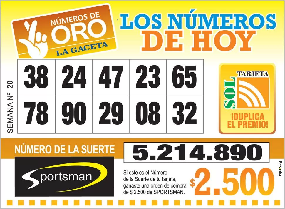 Los Números de Oro de LA GACETA