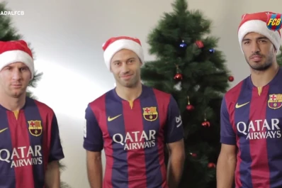 Los bloopers de Messi y Mascherano en el anuncio de Navidad de Barcelona