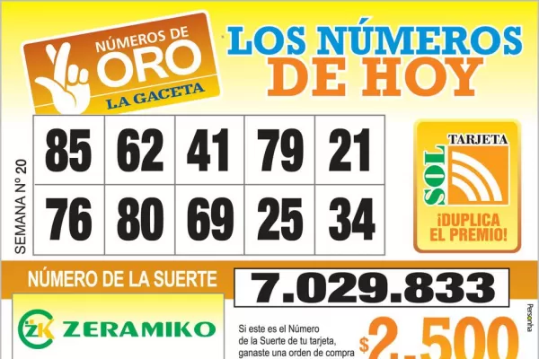 Los Números de Oro de LA GACETA