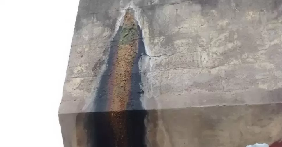PRIMER PLANO. La mancha se asemeja a la Virgen. FOTO PUBLICADA POR EL DUEÑO DE CASA