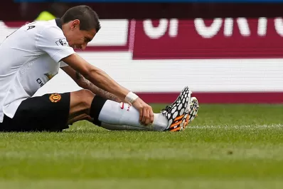 Di María se perdió la goleada de Manchester United