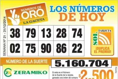 Los Números de Oro de LA GACETA
