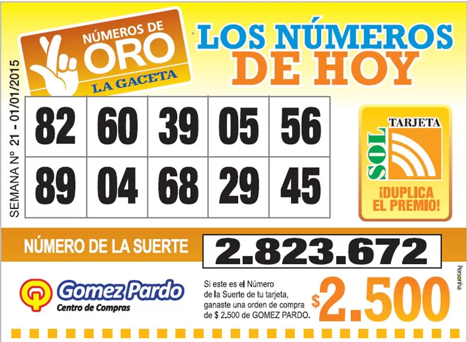 Los Números de Oro de LA GACETA