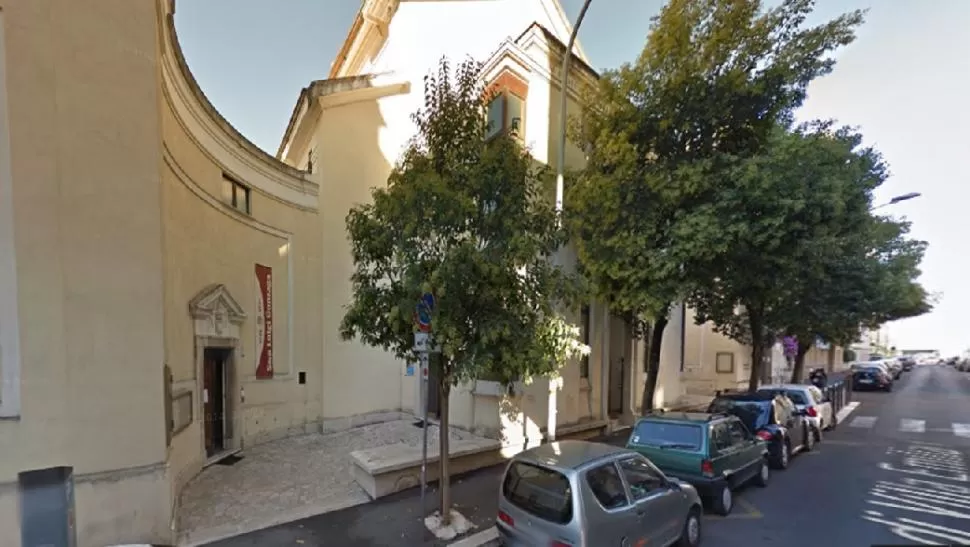 EN LA PARROQUIA. San Luigi Gonzaga, Roma: allí se reclutó De Rossi hasta ser detenido. CAPTURA GOOGLE STREET VIEW 