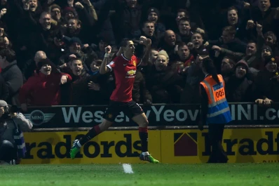 Di María anotó un gol en la victoria de Manchester United