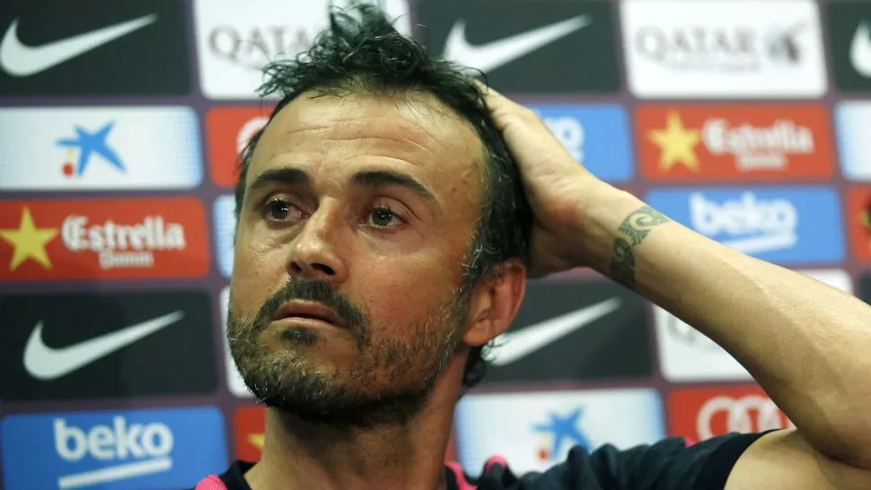 HORAS DIFÍCILES. Para Luis Enrique, el choque con Atlético de Madrid será una prueba de fuego.
FOTO TOMADA DE REUTERS