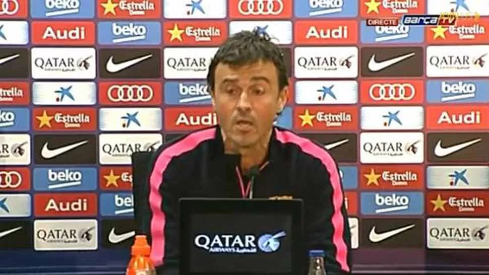 DEFINICIÓN. Luis Enrique confirmó que cree que Messi es el mejor jugador del mundo. FOTO TOMADA DE CLARIN.COM