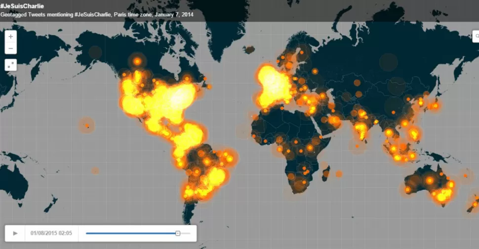 EXPLOSIÓN DE TWEETS. El mundo entero siguió de cerca todo lo referido al atentado vía Twitter. CAPTURA DE PANTALLA