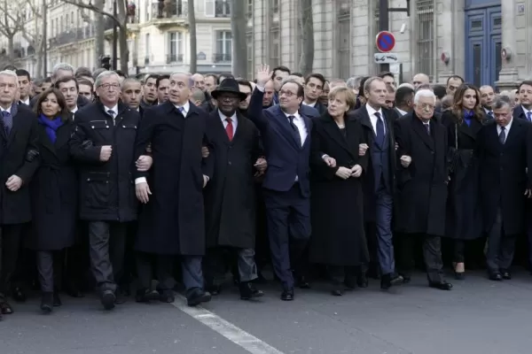 Líderes mundiales y casi 1,5 millón de personas marcharon contra el terrorismo en París