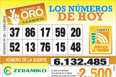 Los Números de Oro de LA GACETA