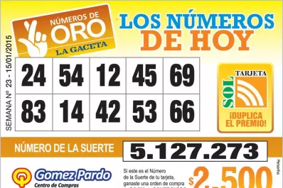 Los Números de Oro de LA GACETA