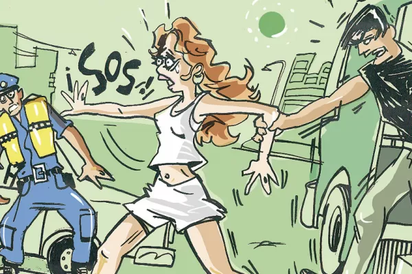 El novio la golpeó y la amenazó mientras viajaban en colectivo