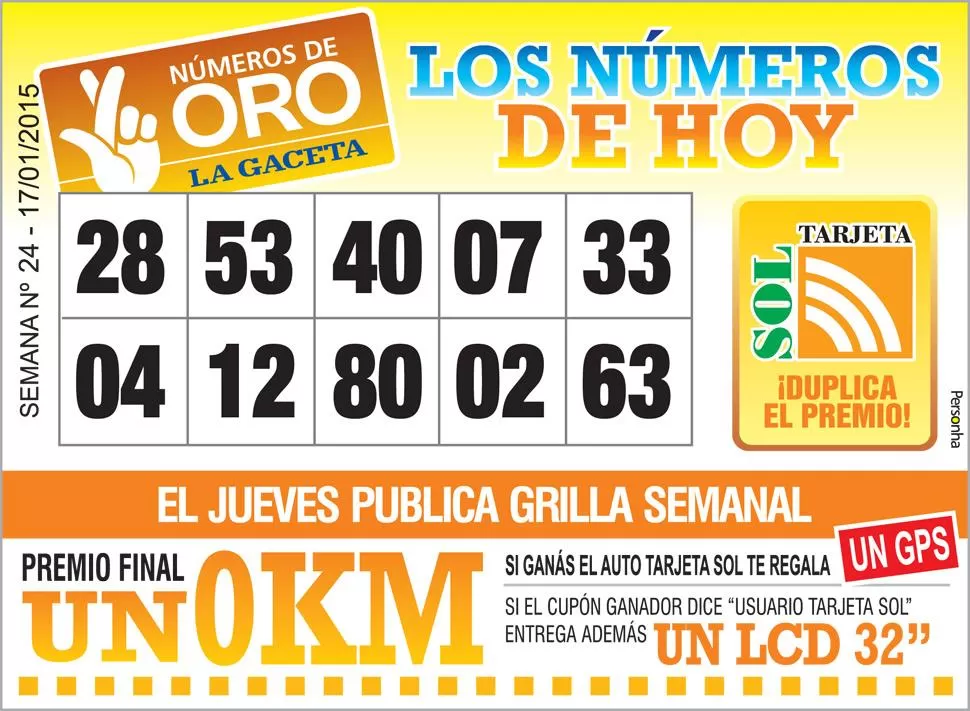 Los Números de Oro de LA GACETA