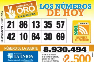 Los Números de Oro de LA GACETA