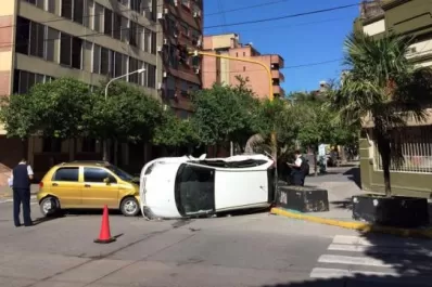 Violento choque en el centro