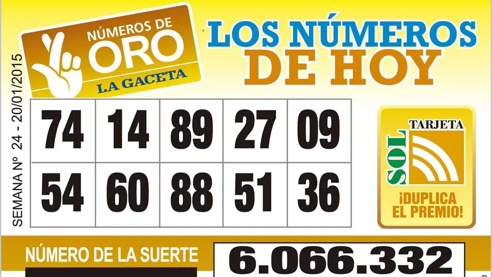 Los Números de Oro de LA GACETA