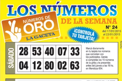 La grilla completa de los Números de Oro de la semana N° 24