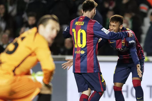 Messi y Neymar se unieron para darle una paliza a Elche