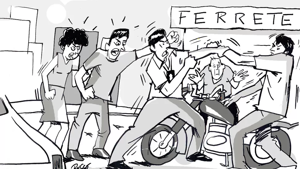 Un policía se agarró a las piñas con un ladrón y evitó un robo