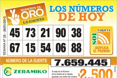 Los Números de Oro de LA GACETA