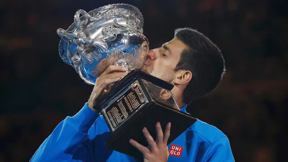 CAMPEÓN. Djokovic ganó un partido que por momentos fue insólito. REUTERS