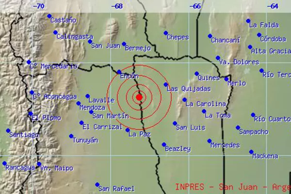Un fuerte sismo sacudió San Luis y a la zona de Cuyo