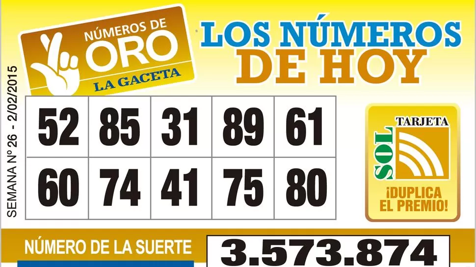 Los Números de Oro de LA GACETA