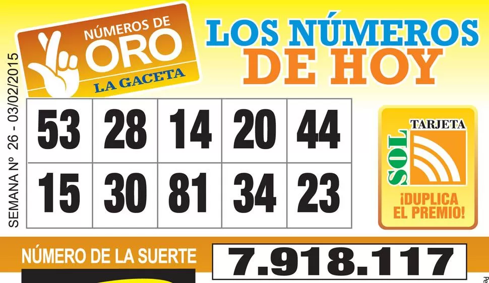 Los Números de Oro de LA GACETA