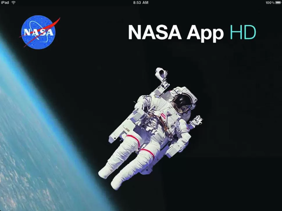 AL ESPACIO DESDE LA TABLETA. La NASA desarrolló su propia aplicación.  