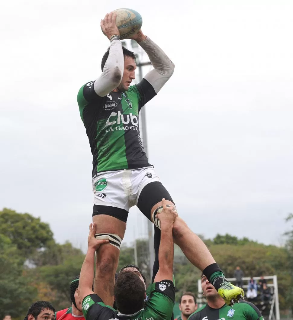 EN LO ALTO. Juan Martín Guerineau, segunda línea de Tucumán Rugby. la gaceta / foto de héctor peralta (archivo)