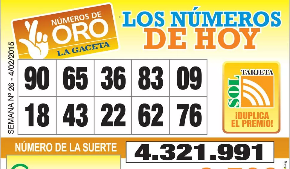 Los Números de Oro de LA GACETA