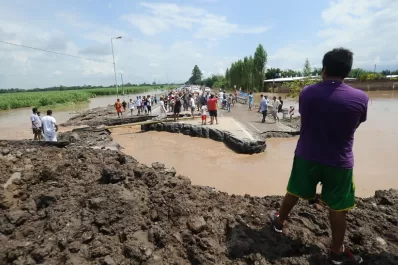 La rotura de la ruta 38 obligó a desviar el tránsito hacia el sur de la provincia