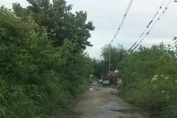 No es una senda en medio del monte; es la calle de un barrio de Concepción