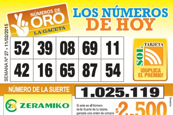 Los Números de Oro de LA GACETA