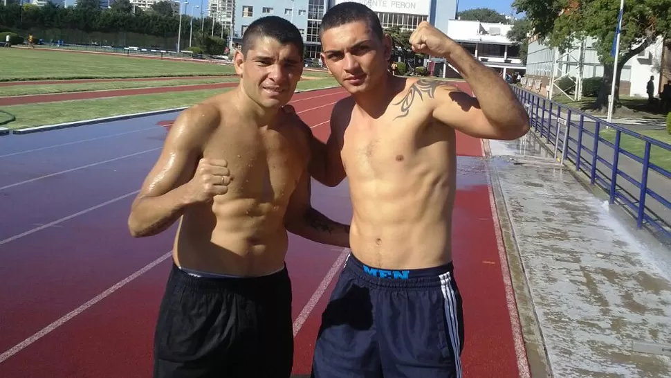 EN LA PISTA DEL CENARD. Sosa, rival de Ruiz, luego de correr con Sánchez. foto de rene bustos (h)