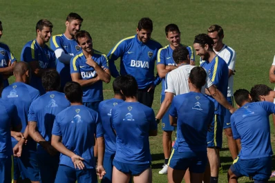 Osvaldo se entrenó con el plantel de Boca