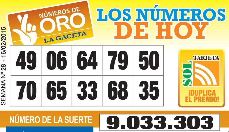 Los Números de Oro de LA GACETA