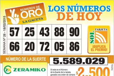 Los Números de Oro de LA GACETA