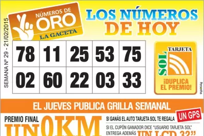 Los Números de Oro de LA GACETA