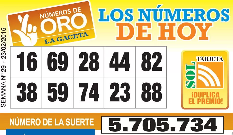 Los Números de Oro de LA GACETA