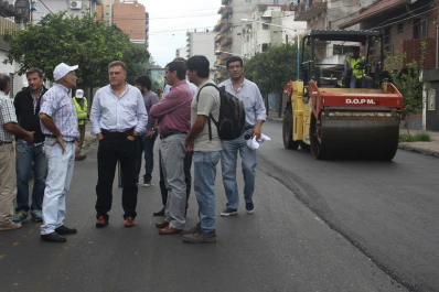 Obras en Rivadavia, entre Italia y España
