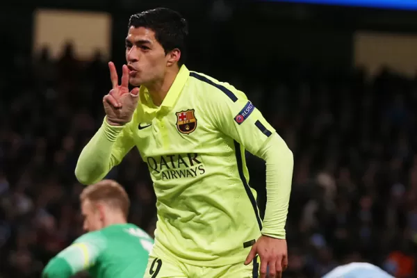 Con dos goles de Suárez, el Barcelona ganó 2 a 1 al Manchester City