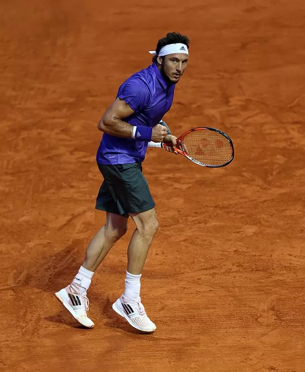 FESTEJO. Mónaco cierra el puño, gesto que volvió constante durante el partido. FOTO TOMADA DEL TWITTER DE @ArgentinaOpen