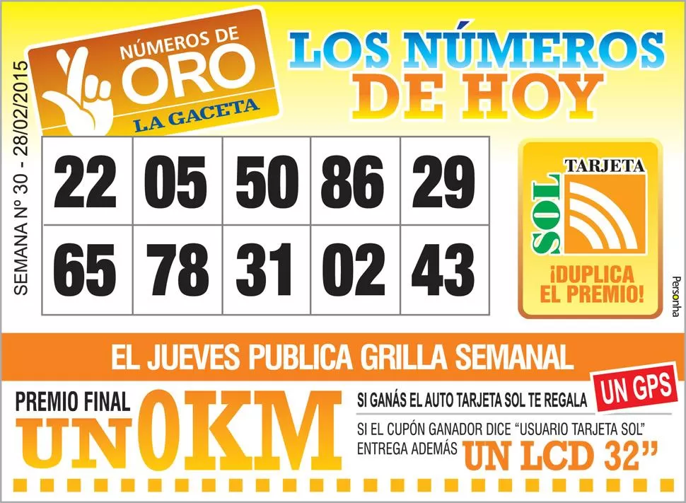 Los Números de Oro de LA GACETA