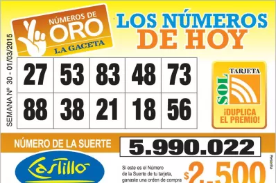 Los Números de Oro de LA GACETA