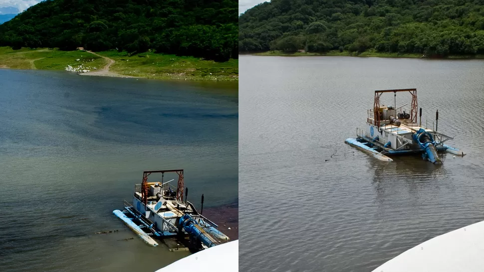 ANTES Y DESPUES. La imagen de la izquierda fue tomada en enero; la de la derecha, en marzo. LA GACETA / JORGE OLMOS SGROSSO